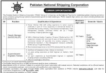 Jobs in Pakistan National Shipping Corporation PNSC Karachi 26 October, 2020