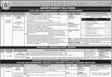 Jobs in Punjab Public Service Commission PPSC 10 October, 2020