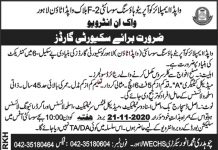 Jobs in WAPDA Employees Cooperative Housing Society Lahore 30 October, 2020