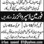 Jobs in Foreman & Supervisor in Lahore 11 November, 2020