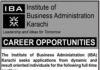 Jobs in Institute of Business Administration IBA in Karachi 09 November, 2020