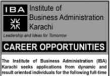Jobs in Institute of Business Administration IBA in Karachi 09 November, 2020