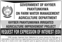 Jobs in KP On Farm Water Management Agriculture Department 04 November, 2020