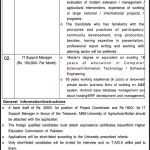 Jobs in Muhammad Nawaz Sharif University of Agriculture MNSUAM 10 November, 2020