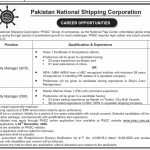 Jobs in Pakistan National Shipping Corporation Karachi 16 November, 2020