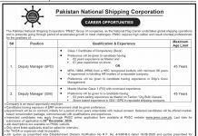 Jobs in Pakistan National Shipping Corporation Karachi 16 November, 2020