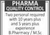 Jobs in Pharma Quality Control in Karachi 03 November, 2020