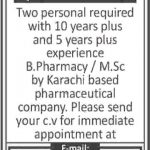 Jobs in Pharma Quality Control in Karachi 03 November, 2020