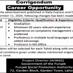 Jobs in Punjab Social Protection Authority PSPA Lahore 17 November, 2020