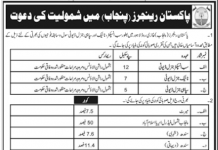 Jobs in Sub Inspector & Sepoy in Pakistan Rangers Punjab 06 November, 2020