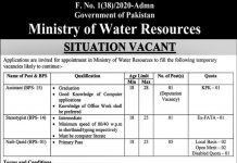 Assistant (BPS-15) Jobs in Ministry of Water Resources 21 Jan 2021