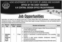 Hydraulics Jobs in Office of the Chief Engineer 17 Jan 2021