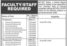 Jobs in Faculty Staff NFC IET Multan