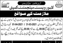 Jobs in Lahore Waste Management Company Walk In Interviews 2021
