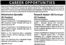 Jobs in Urban Unit in Lahore 2021