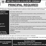 Jobs in Army Public School & College SRC Hyderabad Principal 2021