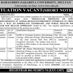 Jobs in Bahauddin Zakariya University BZU in Multan 2021