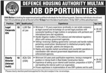 Jobs in Defence Housing Authority DHA Multan 2021