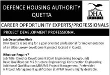 Jobs in Director Development in Quetta Balochistan 2021