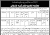 Jobs in Education Department DG khan Class IV Staff 2021