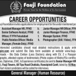 Jobs in Fauji Foundation in Rawalpindi Cantt 2021