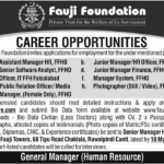 Jobs in Fauji Foundation Management 2021