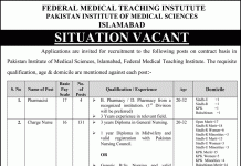 Jobs in Federal Medical Teaching Institute For Medical Staff 2021