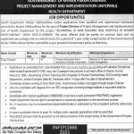 Jobs in Health Department For Project Director In Peshawar KPK 2021