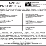 Jobs in Institute of Business Administration IBA in Karachi 2021