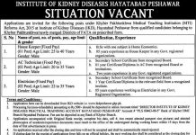 Jobs in Institute of Kidney Diseases Hayatabad Peshawar 2021