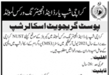 Karachi Shipyard & Engineering Works Limited Post Graduate Scholarship Jobs 2021