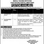 Jobs in Medical Teaching Institution Ayub Teaching Hospital 2021
