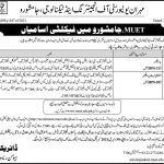 Jobs in Mehran University of Engineering & Technology MUET Faculty 2021