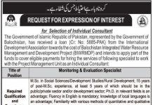 Jobs in Monitoring & Evaluation Specialist in Quetta Balochistan 2021