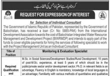 Jobs in Monitoring & Evaluation Specialist in Quetta Balochistan 2021