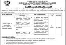 Jobs in National Accountability Bureau NAB Lahore 2021