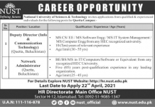 Jobs in National University of Science & Technology NUST in Quetta Campus 2021