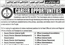 Jobs in Punjab Health Commission PHC For Management Staff 2021