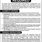Jobs in Punjab Provincial Cooperative Bank Limited Chief Executive Officer 2021