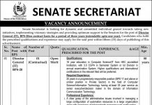 Jobs in Senate Secretariat For Director General IT in Islamabad 2021