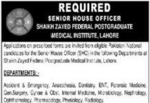 Jobs in Shaikh Zayed Federal Postgraduate Medical Institute Lahore 2021