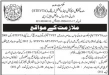 Jobs in Sindh Technical Education & Vocational Training Authority STEVTA via STS 2021
