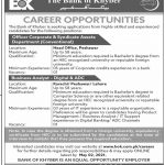 Jobs in The Bank of Khyber BOK For Management Staff 2021