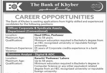 Jobs in The Bank of Khyber BOK For Management Staff 2021