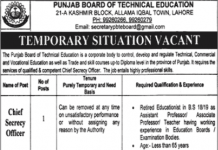 Jobs in Chief Secrecy Officer in Lahore 2021