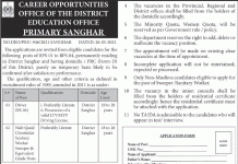 Jobs in Education Department Sanghar 2021