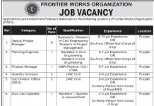 Jobs in Frontier Works Organization FWO Rawalpindi Management 2021