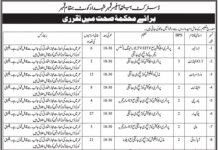 Jobs in Health Department For Non Technical Staff 2021