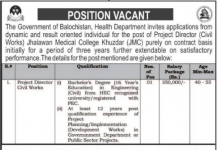 Jobs in Health Department For Project Director Civil Works 2021
