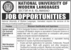 Jobs in National University of Modern Languages NUML For IT Experts 2021